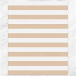 Horizontal Stripes - White and Pastel Brown Canvas 16  x 20 