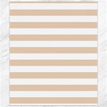 Horizontal Stripes - White and Pastel Brown Canvas 20  x 24 