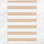 Horizontal Stripes - White and Pastel Brown Canvas 20  x 30 