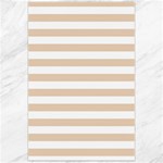 Horizontal Stripes - White and Pastel Brown Canvas 24  x 36 