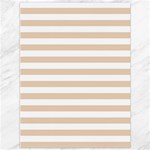 Horizontal Stripes - White and Pastel Brown Canvas 36  x 48 