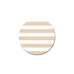 Horizontal Stripes - White and Pastel Brown Golf Ball Marker (4 pack)