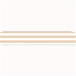 Horizontal Stripes - White and Pastel Brown Small Bar Mat