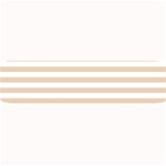 Horizontal Stripes - White and Pastel Brown Medium Bar Mat