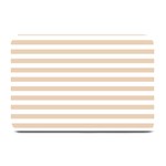 Horizontal Stripes - White and Pastel Brown Plate Mat