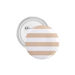 Horizontal Stripes - White and Pastel Brown 1.75  Button