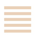 Horizontal Stripes - White and Pastel Brown Greeting Card 4.5  x 6 