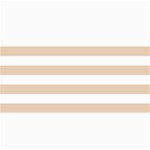 Horizontal Stripes - White and Pastel Brown 4  x 8  Photo Cards