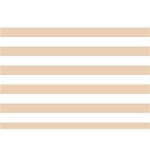 Horizontal Stripes - White and Pastel Brown Birthday Cake 3D Greeting Card (7x5)