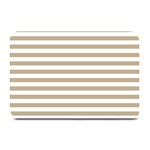 Horizontal Stripes - White and Khaki Brown Plate Mat