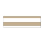 Horizontal Stripes - White and Khaki Brown Sticker (Bumper)