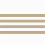 Horizontal Stripes - White and Khaki Brown 4  x 8  Photo Cards