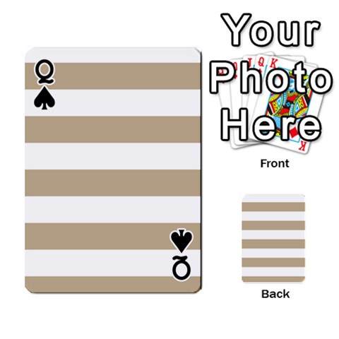 Queen Horizontal Stripes Front - SpadeQ