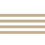 Horizontal Stripes - White and Khaki Brown YOU ARE INVITED 3D Greeting Card (8x4)