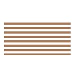 Horizontal Stripes - White and French Beige Satin Wrap