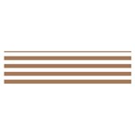 Horizontal Stripes - White and French Beige Satin Scarf (Oblong)
