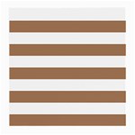 Horizontal Stripes - White and French Beige Medium Glasses Cloth