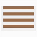 Horizontal Stripes - White and French Beige Large Glasses Cloth
