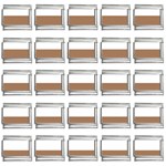 Horizontal Stripes - White and French Beige 9mm Italian Charm (25 pack)