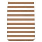 Horizontal Stripes - White and French Beige Removable Flap Cover (S)