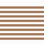Horizontal Stripes - White and French Beige Collage 8  x 10 