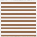 Horizontal Stripes - White and French Beige Canvas 12  x 12 