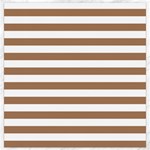 Horizontal Stripes - White and French Beige Canvas 16  x 16 