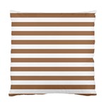 Horizontal Stripes - White and French Beige Standard Cushion Case (Two Sides)
