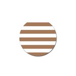 Horizontal Stripes - White and French Beige Golf Ball Marker (4 pack)