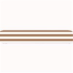 Horizontal Stripes - White and French Beige Small Bar Mat