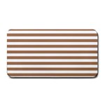 Horizontal Stripes - White and French Beige Medium Bar Mat