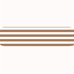 Horizontal Stripes - White and French Beige Medium Bar Mat