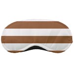 Horizontal Stripes - White and French Beige Sleeping Mask