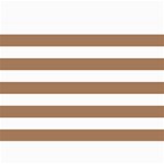 Horizontal Stripes - White and French Beige 5  x 7  Photo Cards