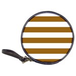 Horizontal Stripes - White and Golden Brown Classic 20-CD Wallet