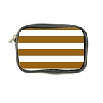 Horizontal Stripes - White and Golden Brown Coin Purse