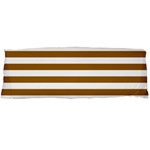 Horizontal Stripes - White and Golden Brown Body Pillow Case (Dakimakura) (One Side)