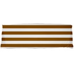 Horizontal Stripes - White and Golden Brown Body Pillow Case Dakimakura (Two Sides)