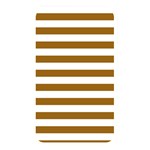 Horizontal Stripes - White and Golden Brown Memory Card Reader (Rectangular)