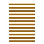 Horizontal Stripes - White and Golden Brown Shower Curtain 48  x 72  (Small)