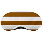Horizontal Stripes - White and Golden Brown Sleeping Mask