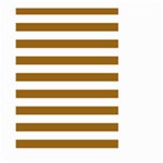 Horizontal Stripes - White and Golden Brown Large Garden Flag (Two Sides)