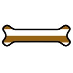 Horizontal Stripes - White and Golden Brown Magnet (Dog Bone)