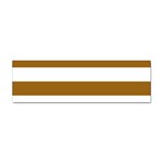 Horizontal Stripes - White and Golden Brown Sticker (Bumper)