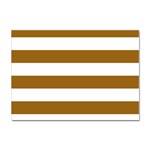 Horizontal Stripes - White and Golden Brown Sticker A4 (100 pack)