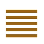 Horizontal Stripes - White and Golden Brown Greeting Card 5  x 7 
