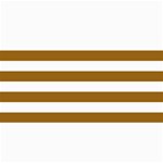 Horizontal Stripes - White and Golden Brown 4  x 8  Photo Cards