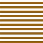 Horizontal Stripes - White and Golden Brown ScrapBook Page 8  x 8 