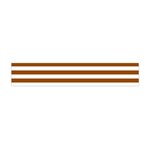 Horizontal Stripes - White and Brown Flano Scarf (Mini)