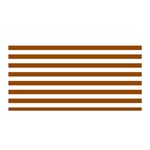 Horizontal Stripes - White and Brown Satin Wrap